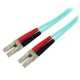 Fiber Optic Cable - 10 Gb Aqua - Multimode Duplex 50/125 - LSZH - LC/LC - 3 m
