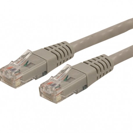 Cat6 Patch Cable with Molded RJ45 Connectors - 15 m - Gray
