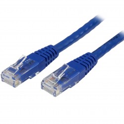 Cable de Red 1,8m Categoría Cat6 UTP RJ45 Gigabit Ethernet ETL - Patch Moldeado - Azul