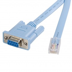 Cable 1,8m para Gestión de Router Consola Cisco RJ45 a Serie DB9 - Rollover - Macho a Hembra