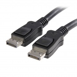 0.5m Short DisplayPort 1.2 Cable with Latches M/M – DisplayPort 4k