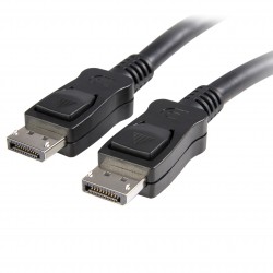 Cable de 30cm DisplayPort 4k con Cierres Pestillos - Macho a Macho