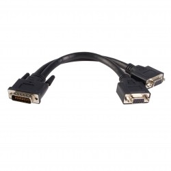 8in LFH 59 Male to Dual Female VGA DMS 59 Cable