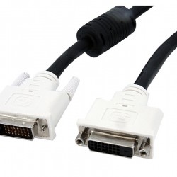 Cable de Extensión de 2m para Monitor DVI-D Doble Enlace - Macho a Hembra - Dual Link