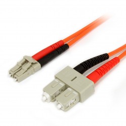 Cable Adaptador de Red de 1m Multimodo Dúplex Fibra Óptica LC-SC 62,5/125 - Patch Duplex