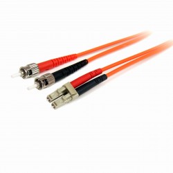 Cable Adaptador de Red de 2m Multimodo Dúplex Fibra Óptica LC-ST 62,5/125 - Patch Duplex