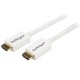 Cable HDMI de alta velocidad de 2m - Macho a Macho - CL3 Instalación en Pared - Ultra HD 4k x 2k - Blanco