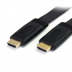 Cable HDMI de alta velocidad con Ethernet 3m Plano -2x HDMI Macho - Negro