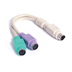 Cable de 12cm Divisor PS/2 para Teclado y Ratón