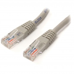 Cable de 3m Fast Ethernet Gris Cat5e Moldeado