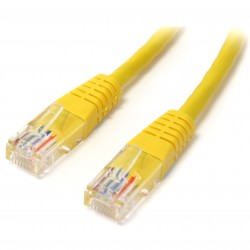 Cable de 60cm Ethernet Cat5e Moldeado Amarillo