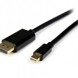 Cable de 4m Adaptador de Mini DisplayPort Macho a DisplayPort Macho- Negro