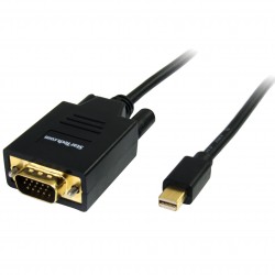Cable Adaptador Conversor Mini DisplayPort a VGA 1,8m - Mini DP a HD15 - Macho a Macho