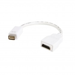 Adaptador HDMI a Mini DVI - Hembra HDMI -Macho Mini DVI- Para Macbook - Blanco