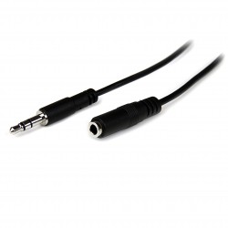 Cable de 2m de Extensión Alargador de Auriculares Mini-Jack 3,5mm Estéreo Macho a Hembra - Delgado