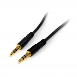 Cable Delgado de 91cm de Audio Estéreo Conector Mini Jack 3,5mm - Plug TRRS - Macho a Macho
