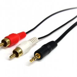 Cable de 1,8m de Audio Estéreo - 3,5mm Macho a 2x RCA Macho