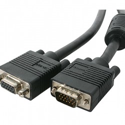 15m Coax High Resolution Monitor VGA Video Extension Cable - HD15 M/F