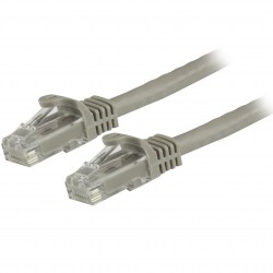 Cable de Red Gigabit Ethernet 15m UTP Patch Cat6 Cat 6 RJ45 Snagless Sin Enganches - Gris