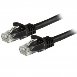 Cat6 Patch Cable with Snagless RJ45 Connectors - 1m, Black