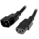 1 ft Standard Computer Power Cord Extension - C14 to C13