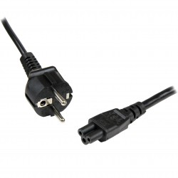 2m 3 Prong Laptop Power Cord – Schuko CEE7 to C5 Clover Leaf Power Cable Lead