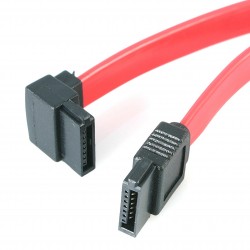 Cable Serial ATA SATA a SATA Acodado a la Izquierda - 12 pulgadas