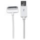 2m (6 ft) Long Down Angle Apple 30-pin Dock Connector to USB Cable for iPhone / iPod / iPad with Stepped Connector