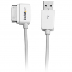 Cable Cargador 2m Conector Dock Connector de Apple Ángulo Izquierdo 30 Pines a USB iPod iPhone iPad