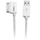2m (6 ft) Long Left Angle Apple 30-pin Dock Connector to USB Cable for iPhone / iPod / iPad with Stepped Connector