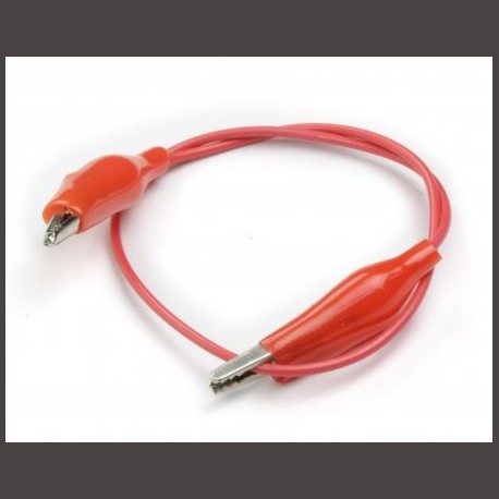 25 cm Alligator test cable Red