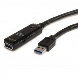 Cable Extensor Alargador USB 3.0 SuperSpeed Activo de 3m - USB A Macho a Hembra - Negro