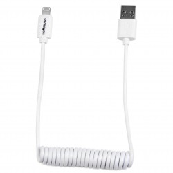 Lightning to USB Cable - Coiled - 0.6m (2ft), White