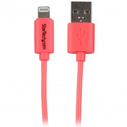 Cable de 1 metro con Conector Lightning de Apple a USB para iPhone / iPod / iPad - Rosa
