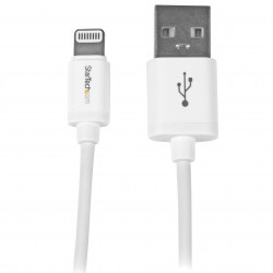 Cable 1m Lightning 8 Pin a USB A 2.0 para Apple iPod iPhone 5 iPad - Blanco