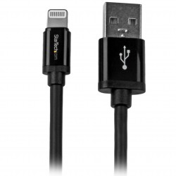 2m (6ft) Long Black Apple 8-pin Lightning Connector to USB Cable for iPhone / iPod / iPad