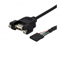 Cable de 91cm USB 2.0 para Montaje en Panel conexión a Placa Base IDC 5 Pines - Hembra USB A