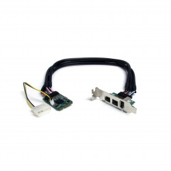 Adaptador Tarjeta Mini PCI Express PCIe FireWire 2 Puertos 1394b FW800 1 Puerto 1394a FW400