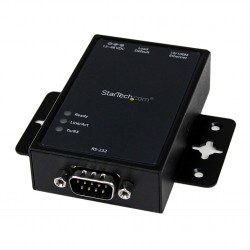 1-Port Serial-to-IP Ethernet Device Server - RS232 - DIN Rail and Surface Mountable - Aluminum