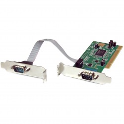Tarjeta Adaptadora PCI de Perfil Bajo de 2 Puertos Serie RS232 DB9 UART 16550