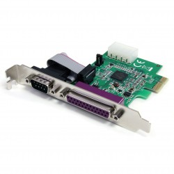 Adaptador Tarjeta PCI-Express un puerto Paralelo y un puerto Serie DB25 DB9 - UART16950
