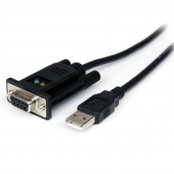 Cable de 1m Adaptador de 1 Puerto USB a Módem Nulo Null DB9 RS232 DCE con FTDI