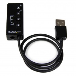 Tarjeta de Sonido Estéreo USB Externa Adaptador Conversor con Salida SPDIF y Micrófono Incorporado