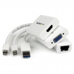 Juego de Adaptadores para MacBook Air - Mini DisplayPort a VGA / HDMI - USB 3.0 a Ethernet Gigabit
