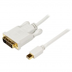 Cable de 3m Adaptador de Vídeo Mini DisplayPort a DVI-D - Conversor Pasivo - 1920x1200 - Blanco