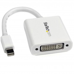Adaptador Vídeo Mini DisplayPort Mini DP a DVI-I - Conversor Pasivo - 1920x1200 - Blanco