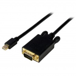 3 ft Mini DisplayPort to VGA Adapter Converter Cable – mDP to VGA 1920x1200 - Black