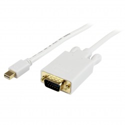 Cable de 1,8m de Vídeo Adaptador Conversor Activo Mini DisplayPort a VGA - 1080p - Blanco