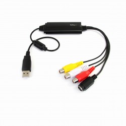 Adaptador Conversor Capturadora de Audio/Vídeo RCA Compuesto S-Video a USB