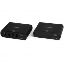 4 Port USB 2.0 Extender over Cat5 or Cat6 - Up to 330 ft (100m)